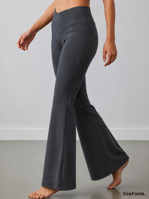 High-Waisted Flare Leggings with Pockets | Bootcut Yoga & Gym Pants for Women