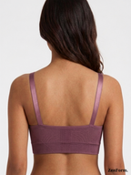 Front Closure Ribbed Stretchy Fabric Bralette for Everyday Comfort