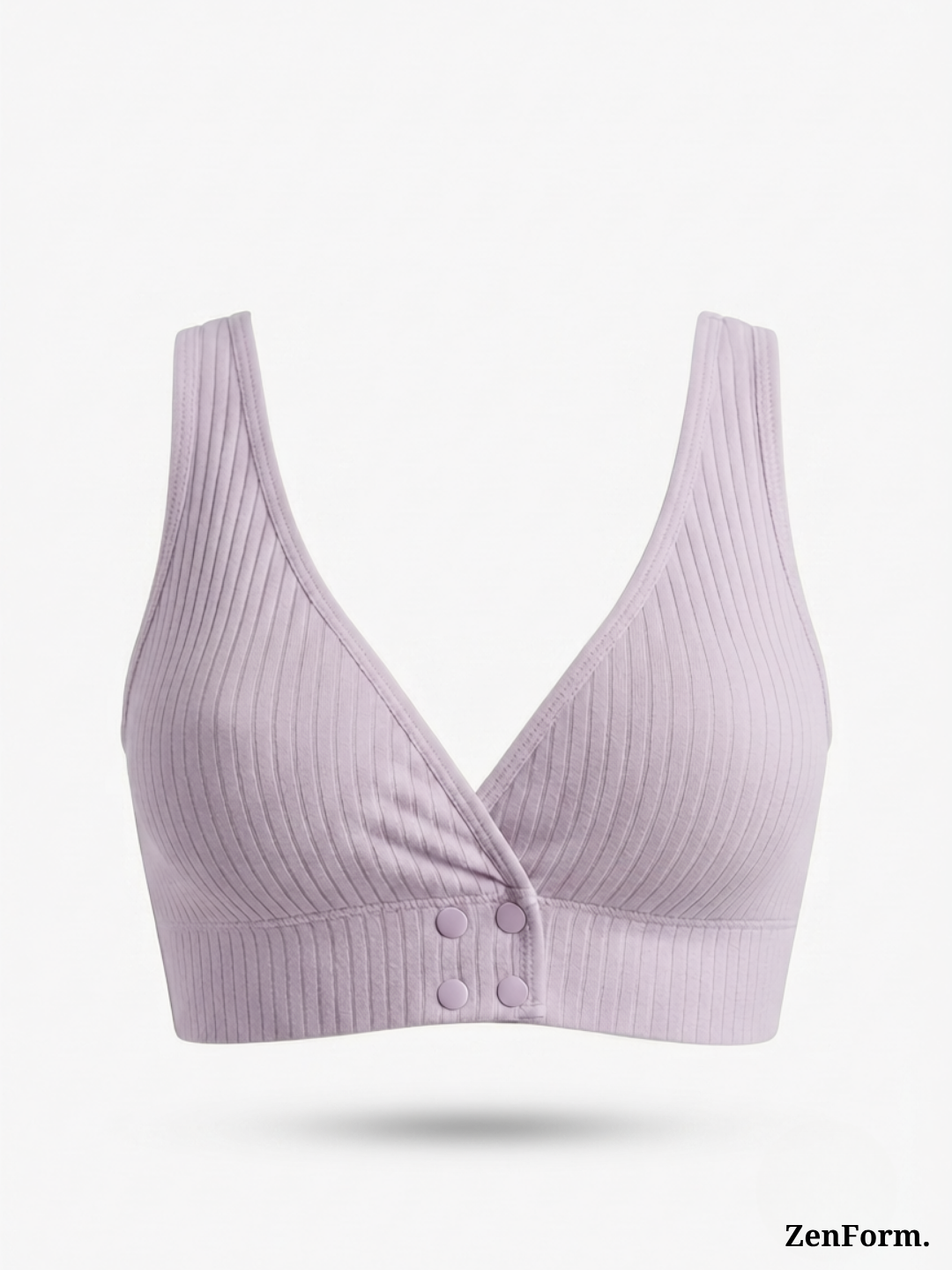 Ribbed Front Snap Bralette | Wire-Free Bra
