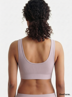 Ribbed Front Snap Bralette | Wire-Free Bra