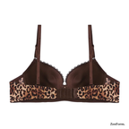 Leopard Print Padded  Underwire T-Shirt Bra