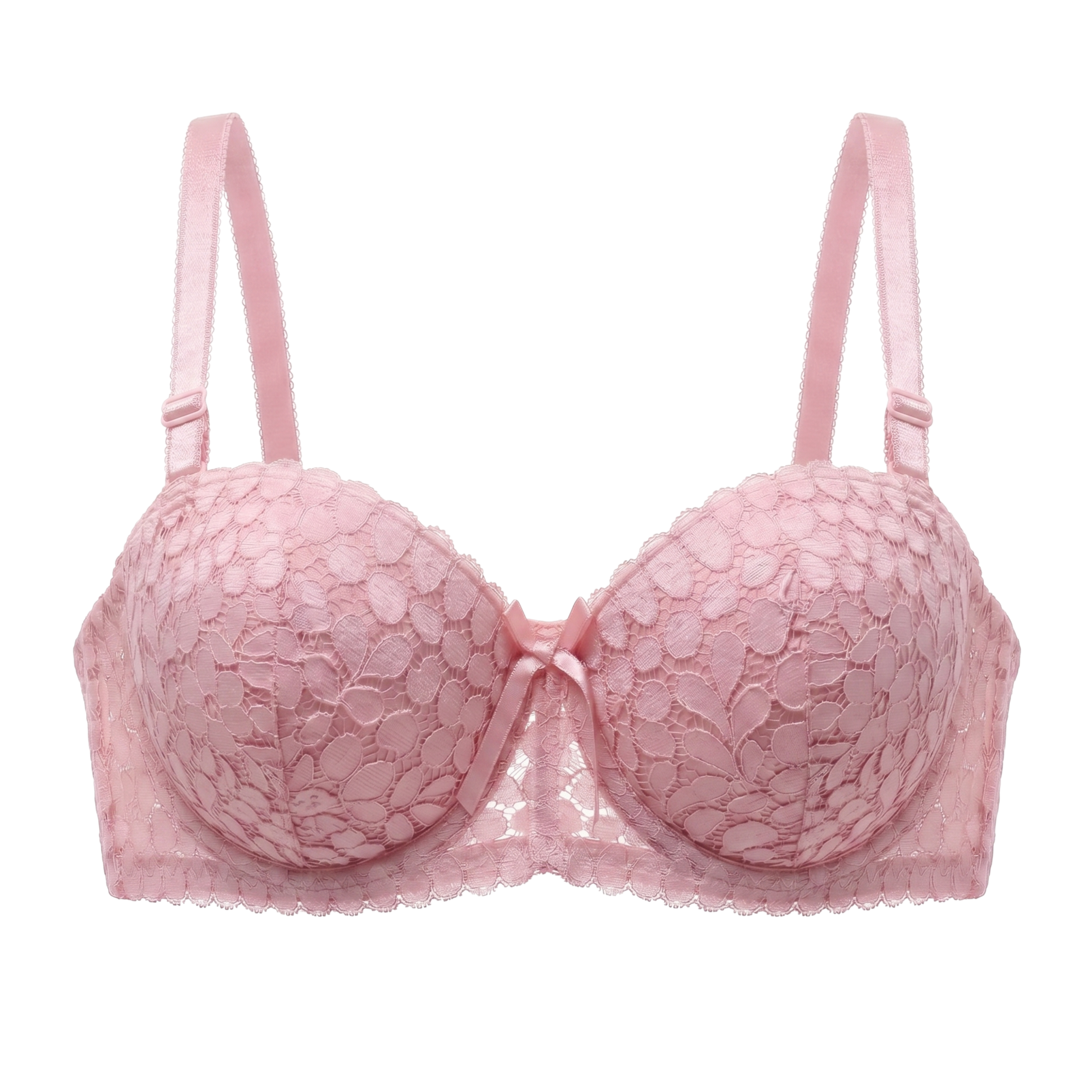 Sculpt & Lift Convertible Heavy Padded Lace Bra (PINK)