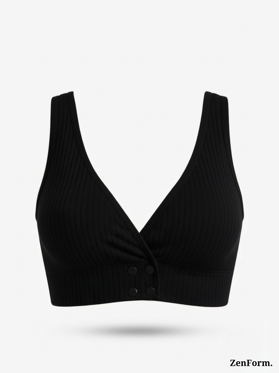 Ribbed Front Snap Bralette | Wire-Free Bra