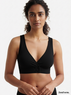 Ribbed Front Snap Bralette | Wire-Free Bra