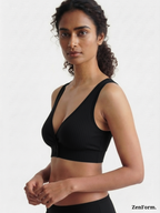 Ribbed Front Snap Bralette | Wire-Free Bra