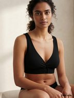 Ribbed Front Snap Bralette | Wire-Free Bra