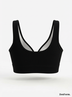Ribbed Front Snap Bralette | Wire-Free Bra