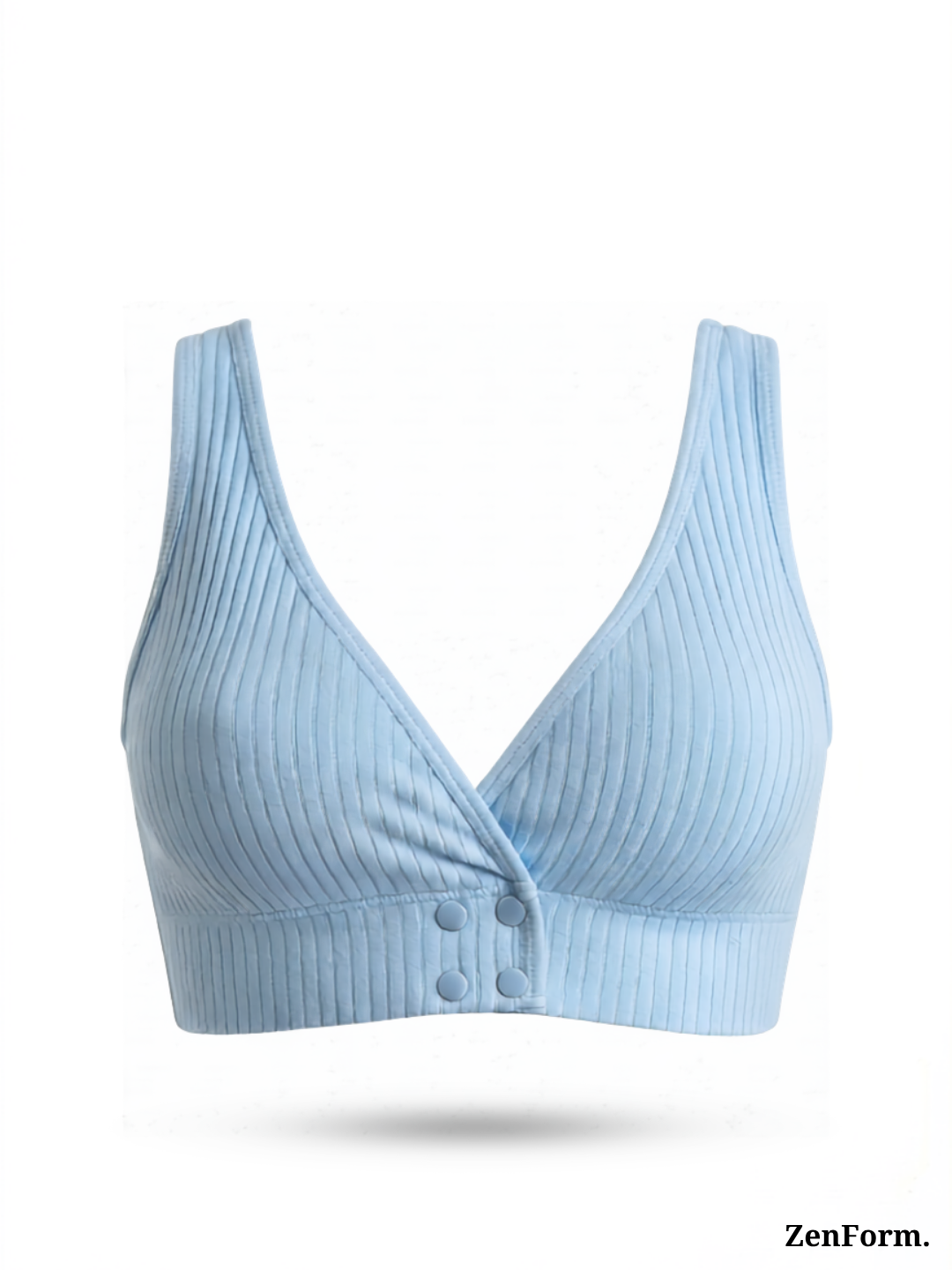 Ribbed Front Snap Bralette | Wire-Free Bra
