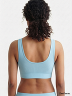 Ribbed Front Snap Bralette | Wire-Free Bra