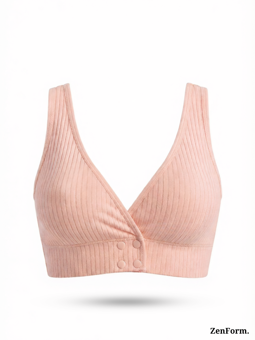 Ribbed Front Snap Bralette | Wire-Free Bra