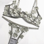 Floral Lace Sheer Mesh Lingerie Set