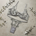 Floral Lace Sheer Mesh Lingerie Set