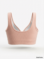 Ribbed Front Snap Bralette | Wire-Free Bra