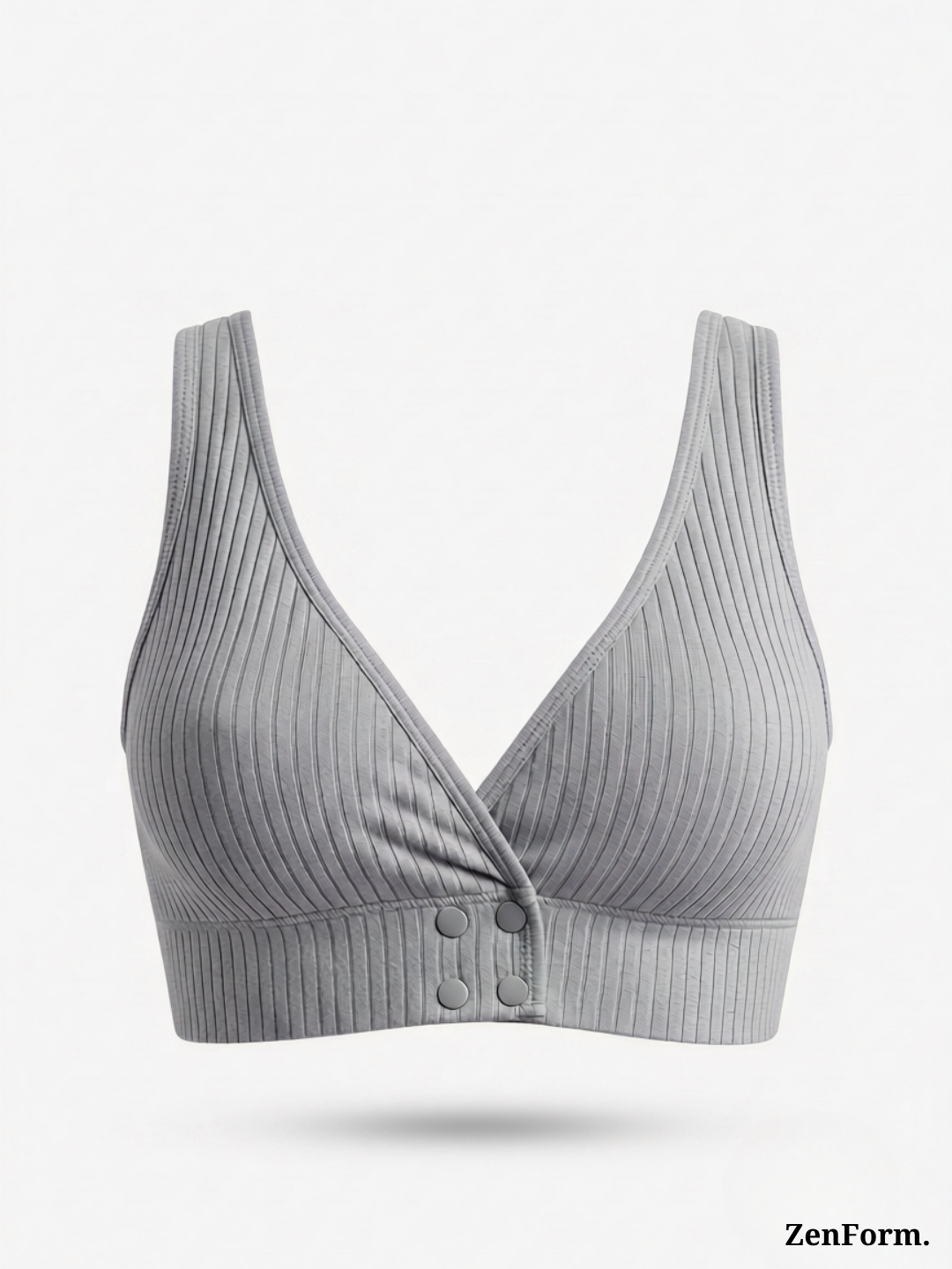 Ribbed Front Snap Bralette | Wire-Free Bra