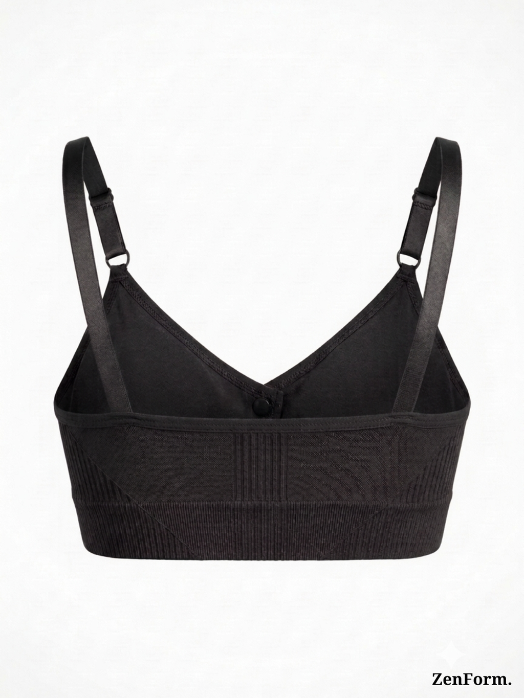 Front Closure Ribbed Stretchy Fabric Bralette for Everyday Comfort