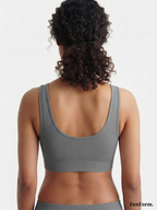 Ribbed Front Snap Bralette | Wire-Free Bra