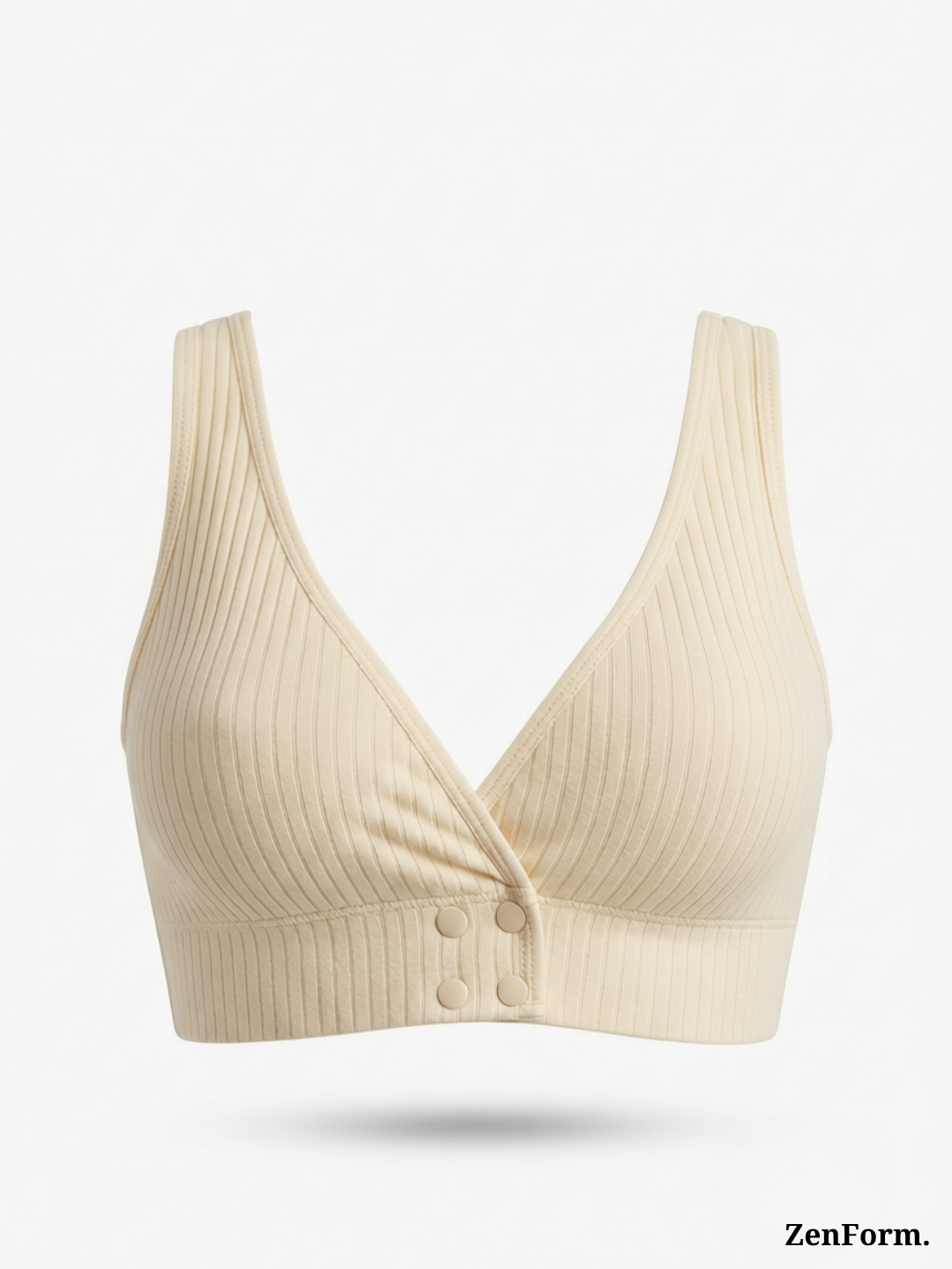 Ribbed Front Snap Bralette | Wire-Free Bra
