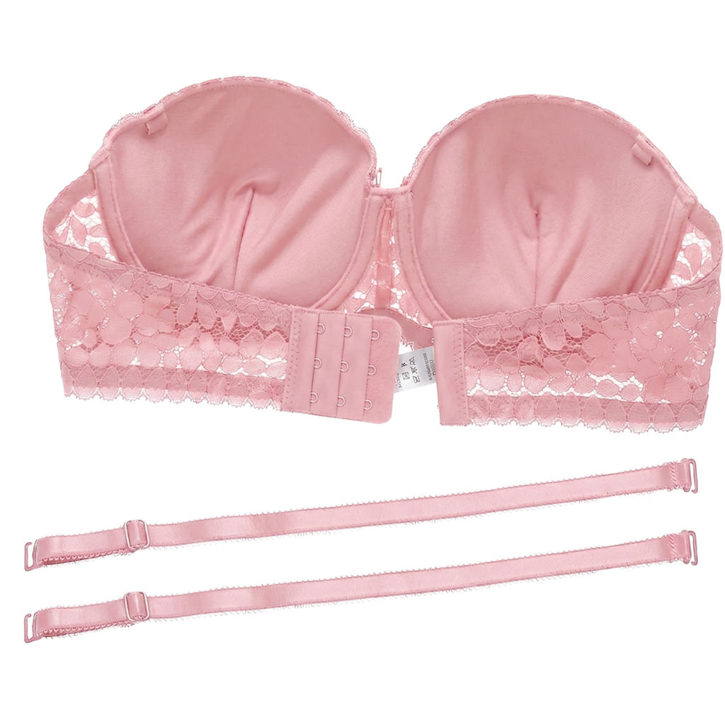 Sculpt & Lift Convertible Heavy Padded Lace Bra (PINK)
