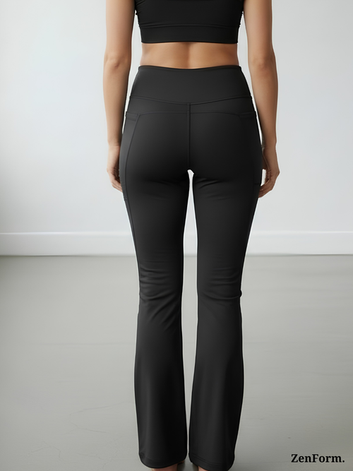 High-Waisted Flare Leggings with Pockets | Bootcut Yoga & Gym Pants for Women