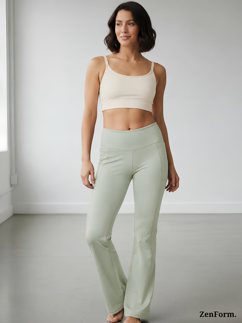 High-Waisted Flare Leggings with Pockets | Bootcut Yoga & Gym Pants for Women