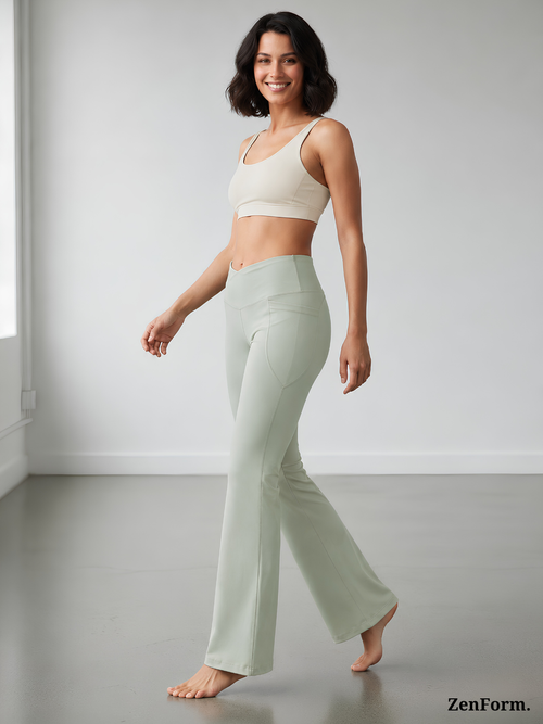 High-Waisted Flare Leggings with Pockets | Bootcut Yoga & Gym Pants for Women