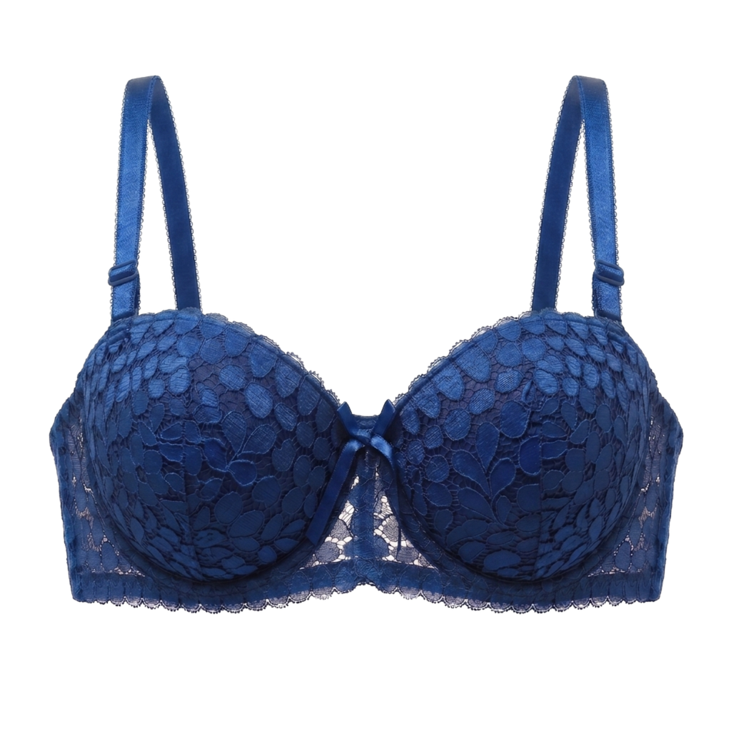 Sculpt & Lift Convertible Heavy Padded Lace Bra (BLUE)