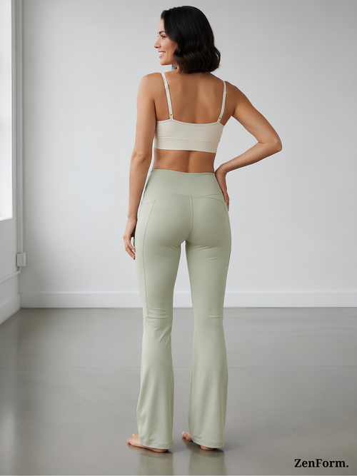 High-Waisted Flare Leggings with Pockets | Bootcut Yoga & Gym Pants for Women