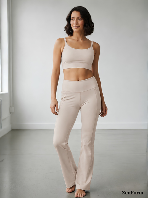 High-Waisted Flare Leggings with Pockets | Bootcut Yoga & Gym Pants for Women