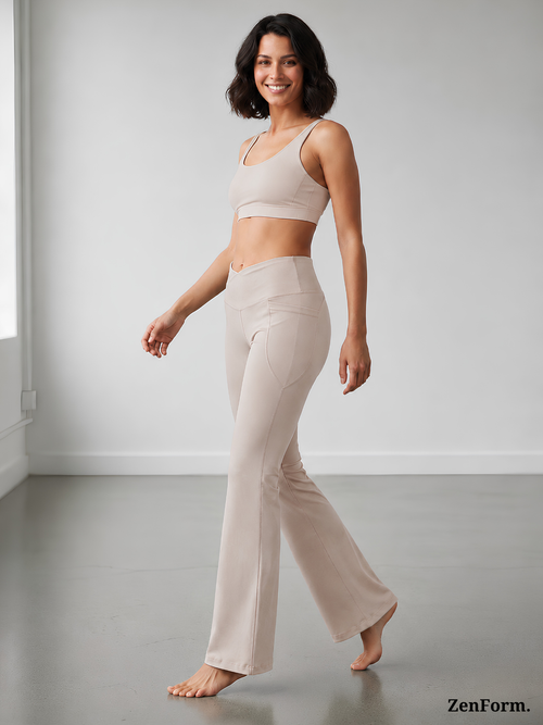 High-Waisted Flare Leggings with Pockets | Bootcut Yoga & Gym Pants for Women