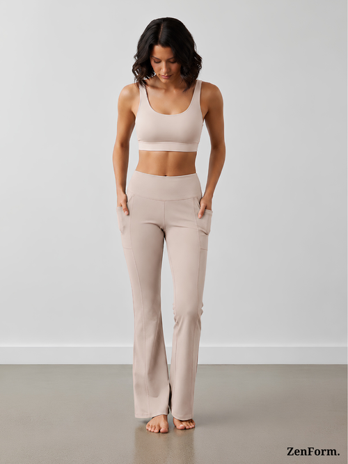 High-Waisted Flare Leggings with Pockets | Bootcut Yoga & Gym Pants for Women