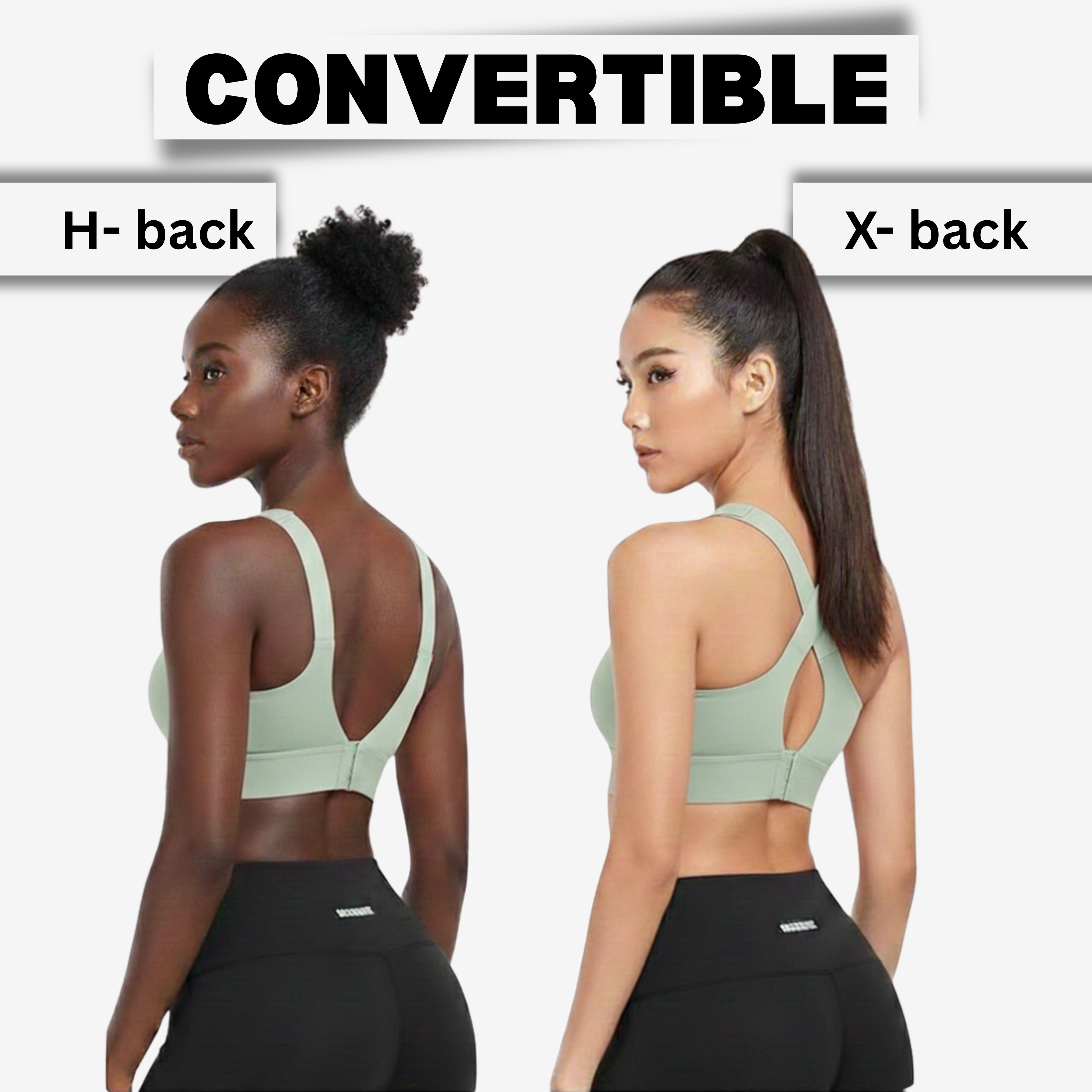 High-Impact Front Zip Sports Bra | Adjustable Straps & Under Band | Maximum Support for Workout & Running (SAGE GREEN)