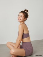Double Criss-Cross Sports Bra & Pocket Biker Shorts Seamless 2-Piece Activewear Set