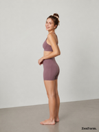 Double Criss-Cross Sports Bra & Pocket Biker Shorts Seamless 2-Piece Activewear Set
