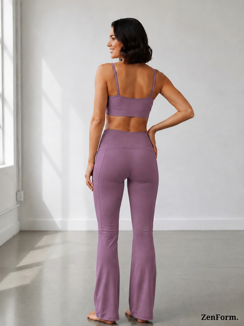 High-Waisted Flare Leggings with Pockets | Bootcut Yoga & Gym Pants for Women