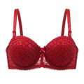 Sculpt & Lift Convertible Heavy Padded Lace Bra (RED)