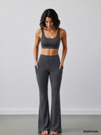 High-Waisted Flare Leggings with Pockets | Bootcut Yoga & Gym Pants for Women