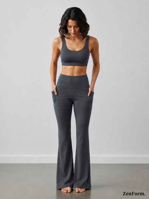 High-Waisted Flare Leggings with Pockets | Bootcut Yoga & Gym Pants for Women