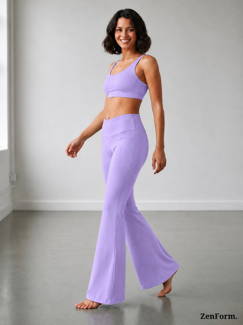 High-Waisted Flare Leggings with Pockets | Bootcut Yoga & Gym Pants for Women