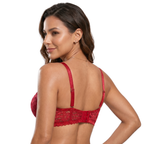 Sculpt & Lift Convertible Heavy Padded Lace Bra (RED)