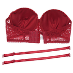 Sculpt & Lift Convertible Heavy Padded Lace Bra (RED)