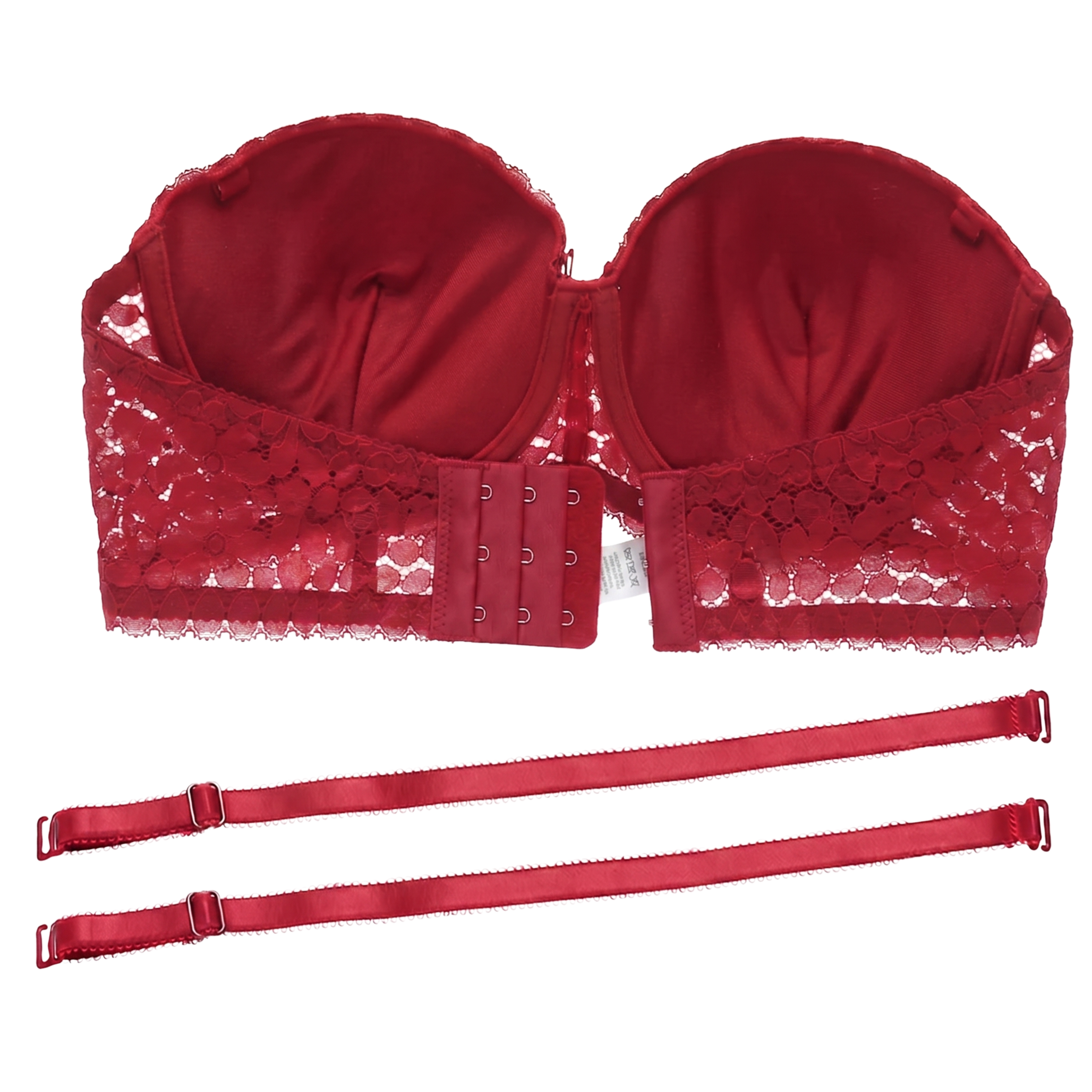 Sculpt & Lift Convertible Heavy Padded Lace Bra (RED)