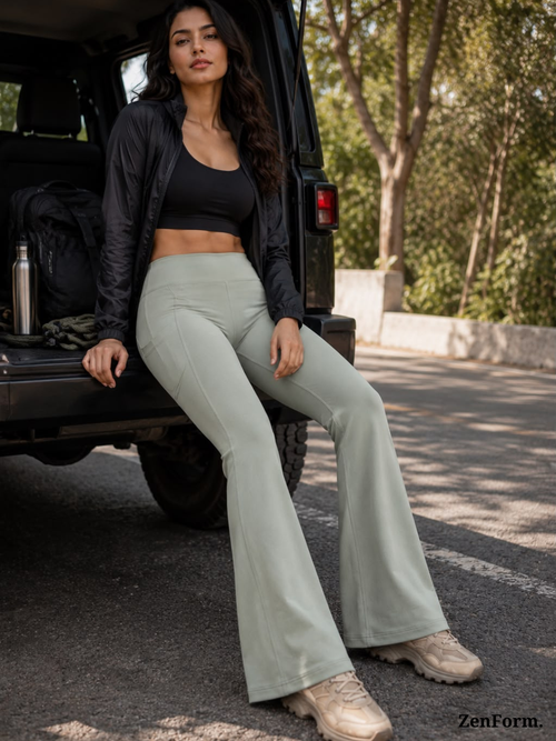 High-Waisted Flare Leggings with Pockets | Bootcut Yoga & Gym Pants for Women