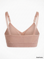 Front Closure Ribbed Stretchy Fabric Bralette for Everyday Comfort