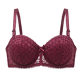 Sculpt & Lift Convertible Heavy Padded Lace Bra (MAROON)