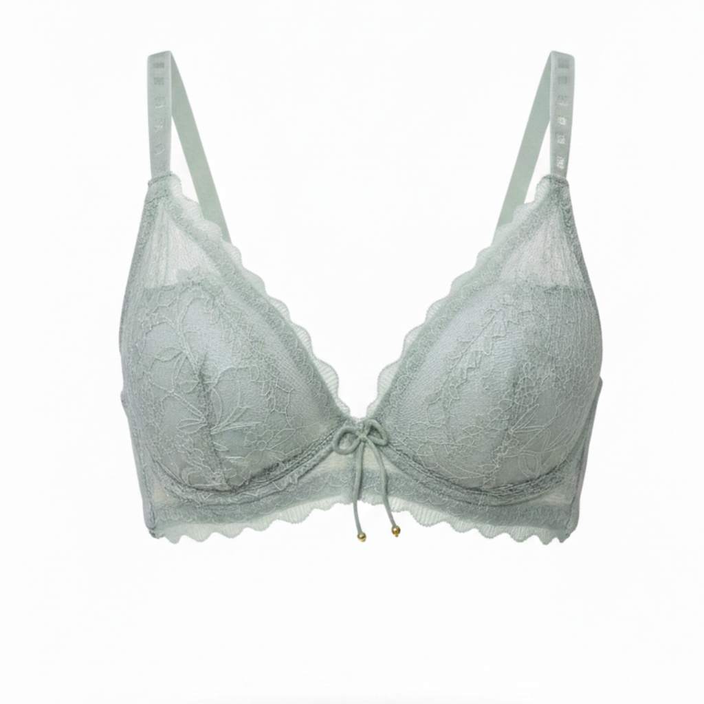 Romantic Scalloped Lace Bra Lightweight Support (MINT GREEN)
