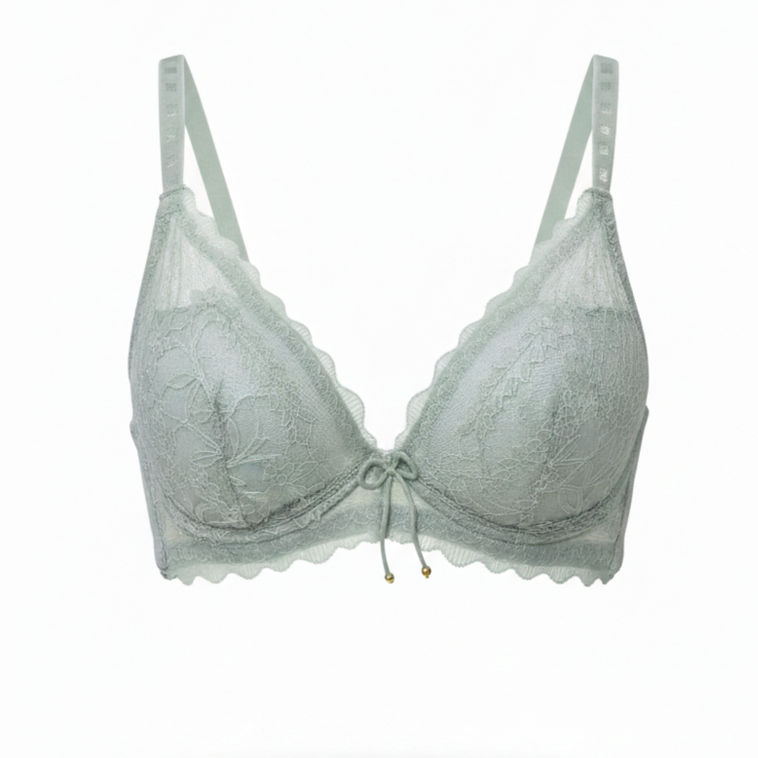 Romantic Scalloped Lace Bra Lightweight Support (MINT GREEN)