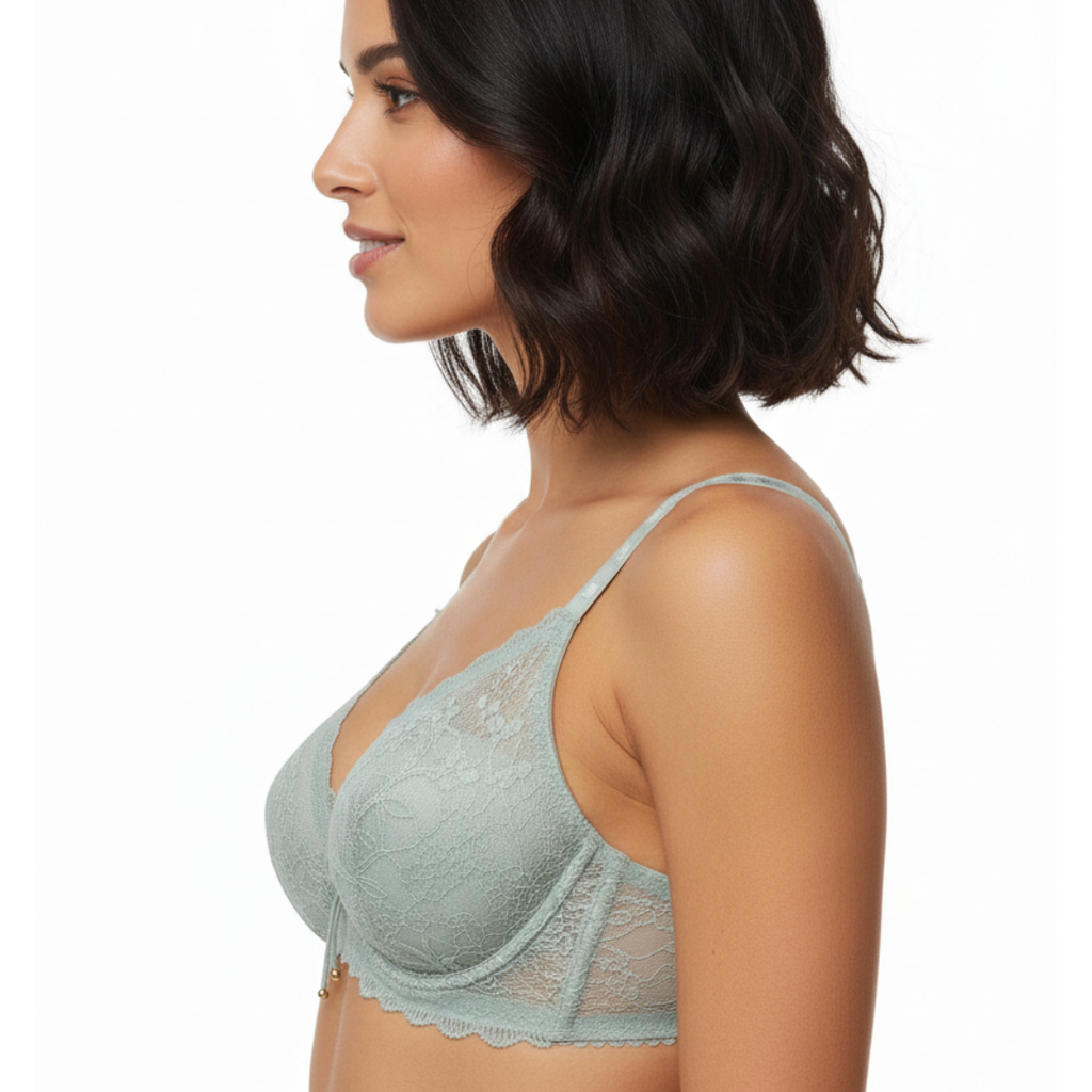 Romantic Scalloped Lace Bra Lightweight Support (MINT GREEN)