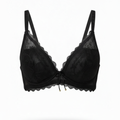 Romantic Scalloped Lace Bra Lightweight Support (BLACK)