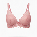 Romantic Scalloped Lace Bra Lightweight Support (PINK)