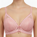 Romantic Scalloped Lace Bra Lightweight Support (PINK)